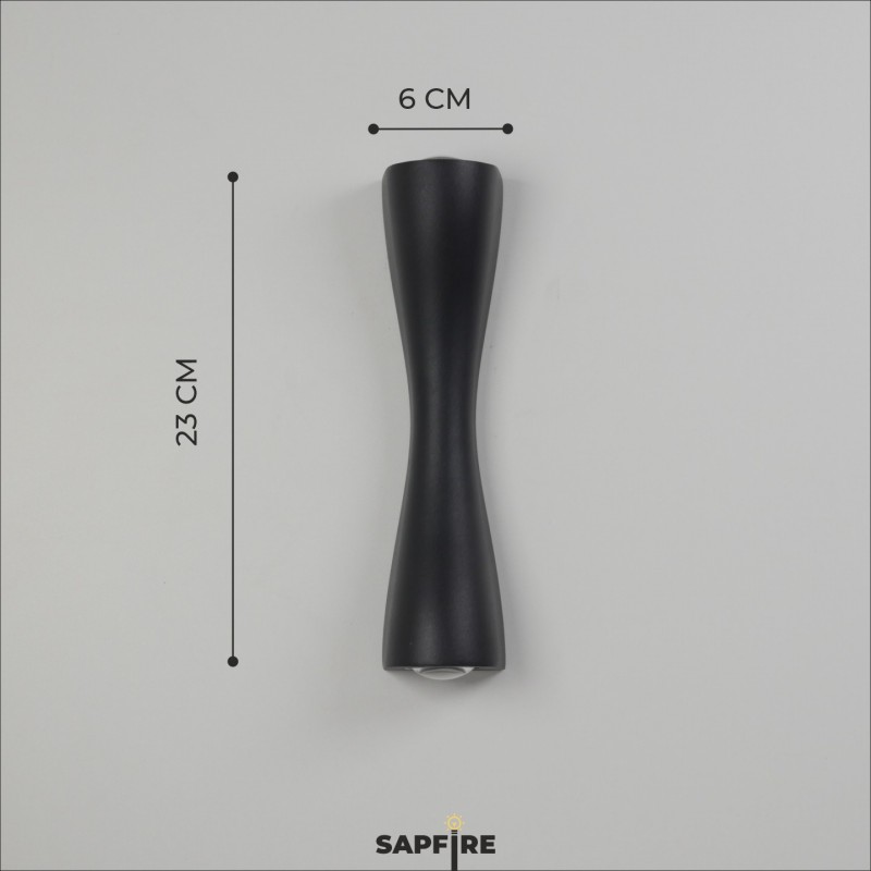 Светильник настенный SAPFIR SPF-4300 BLACK/ЧЕРНЫЙ ` D230/H60/2/LED/6W/4500K IP65 ANIKA SPF22-02