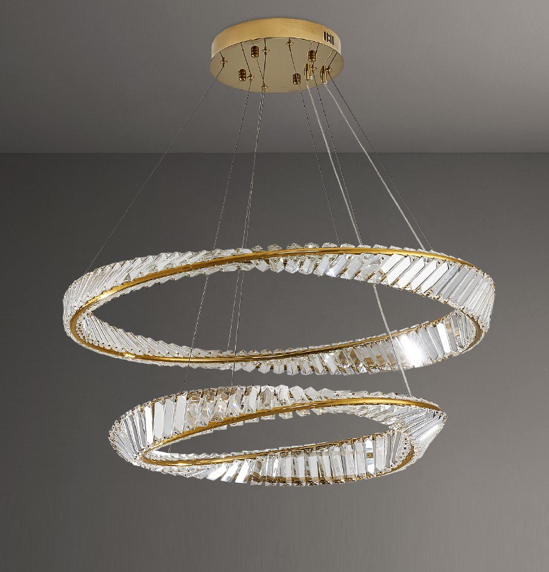 Светильник DZN-54456 ЗОЛОТО ` D800 + 600/H1500/2/LED/.W/4000K