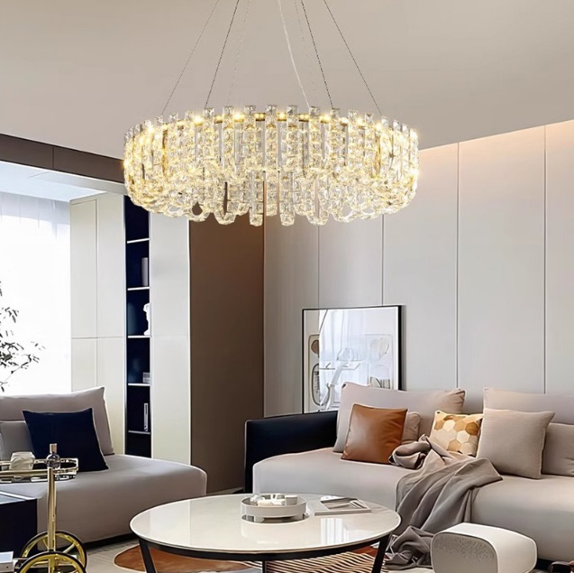 Светильник DZN-54457 ЗОЛОТО ` D800/H280+1200/1/LED/.W/4000K KRISTALINA