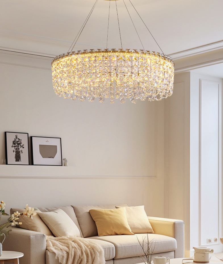 Светильник DZN-54457 ЗОЛОТО ` D800/H280+1200/1/LED/.W/4000K KRISTALINA