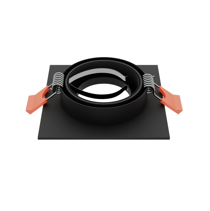 Светильник SPF-4355 BLACK/ЧЁРНЫЙ ` D92/H25/1/GU10/50W CITY1SQUARE 25-01 (1/100)