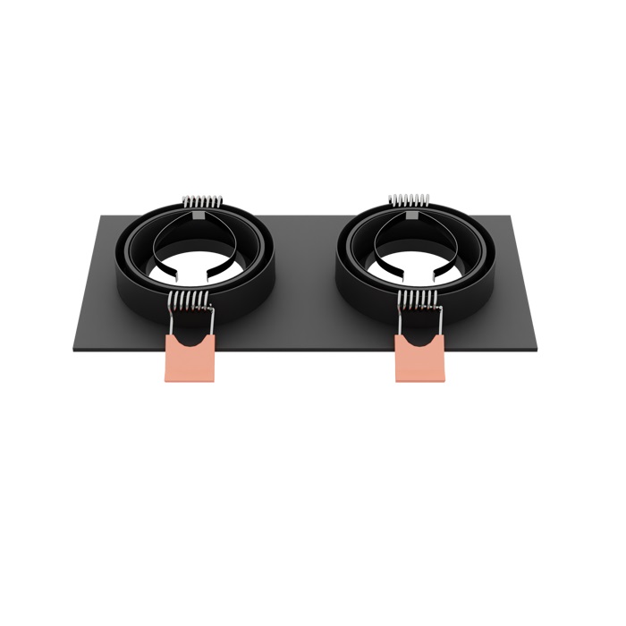 Светильник SPF-4364 BLACK/ЧЁРНЫЙ ` D172*92/H25/2/GU10/50W CITY2SQUARE 25-01 (1/100)