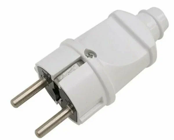 Вилка разборная GRV-P-16-R-G-W-IP20 круглая, с/з, белая