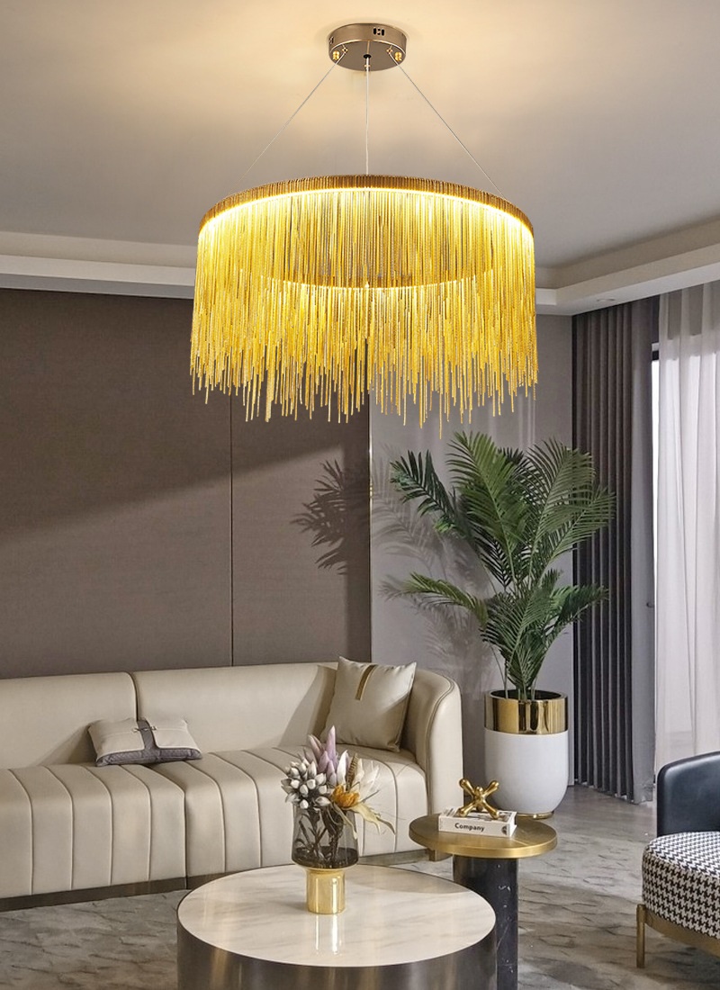 Светильник подвес.SAPFIR SPF-8905 ЗОЛОТО ` D800*300/H1500/1/LED/96W/3000-6500K 23-01 COVER 23-11