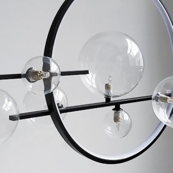 Светильник DZN-65211 ЧЕРНЫЙ ` D1450/H1800/10+1/G9+LED/.W/4000K