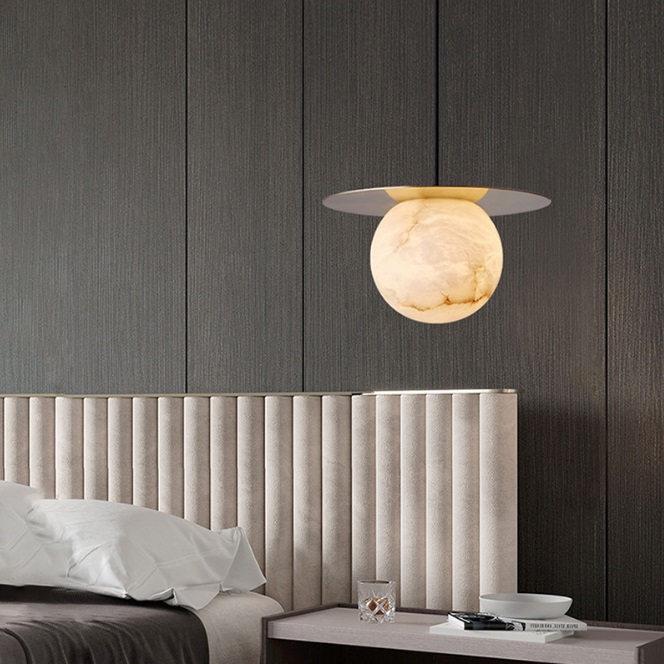 Светильник DZN-52306 ЗОЛОТО + МРАМОР ` D255*150/H1500/1/G9/40W 24-12