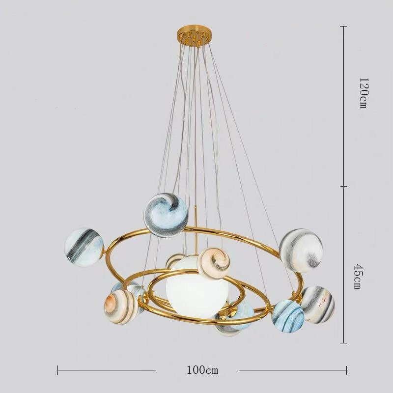Светильник DZN1-2-01 ЗОЛОТО ` D850*350/H1200/7/G9/40W