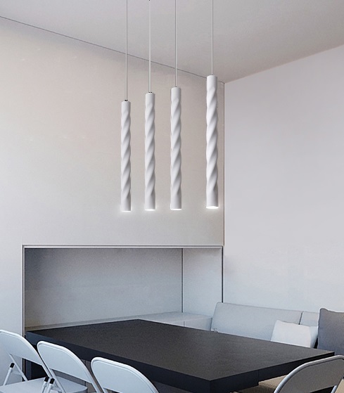 Светильник Elegant SPF-8007 WHITE/БЕЛЫЙ ` D55/H500/1/GU10/50W Scroll без лампы SPF21-9 (1)