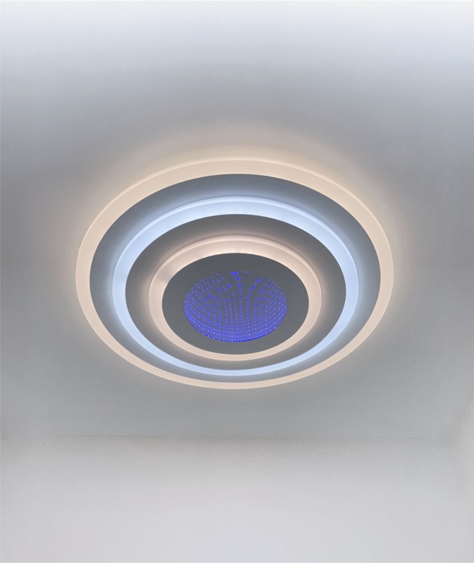 Светильник SPF-1514 WHITE/БЕЛЫЙ ` D500/H70/1/LED/60W/3D 2.4G SPF21-10 (1) Грация