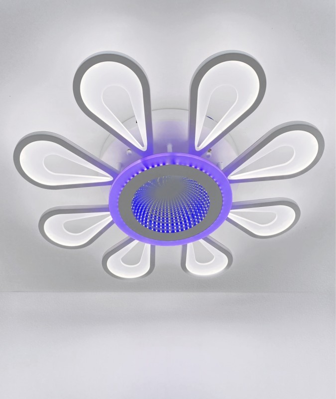 Светильник SPF-1523 WHITE/БЕЛЫЙ ` D500/H100/8/LED/120W/3D 2.4G SPF21-10 (1) Лоренсо