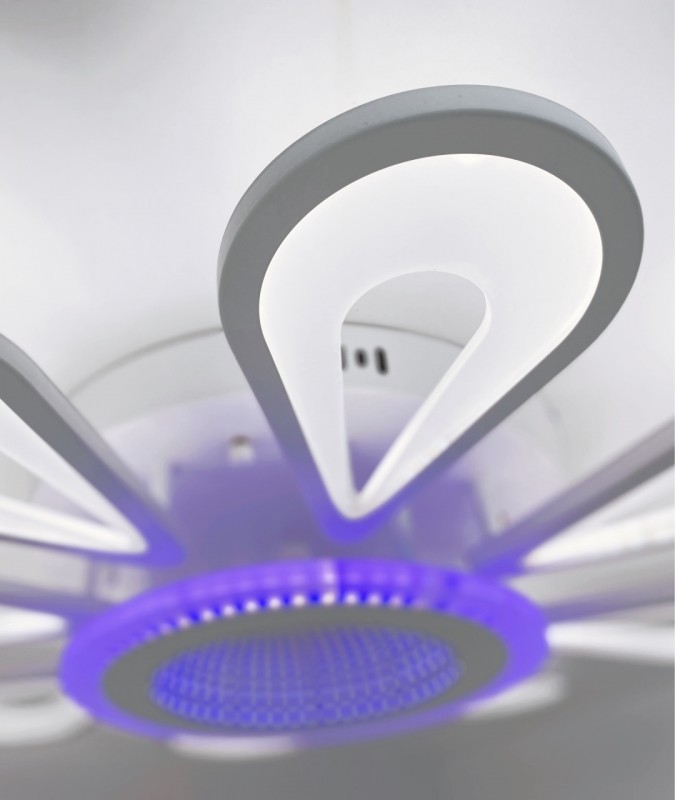 Светильник SPF-1523 WHITE/БЕЛЫЙ ` D500/H100/8/LED/120W/3D 2.4G SPF21-10 (1) Лоренсо