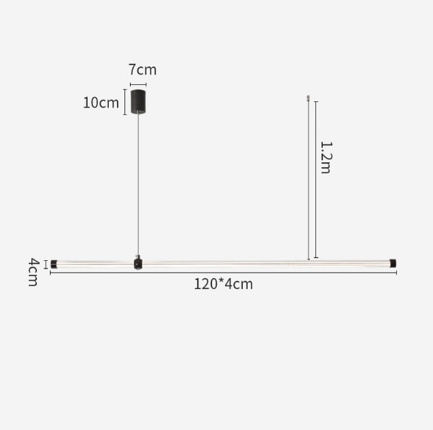 Светильник DZN-33632 ЧЕРНЫЙ ` D1200*40/H1200/1/LED/28W/3000-6500K RELIEF