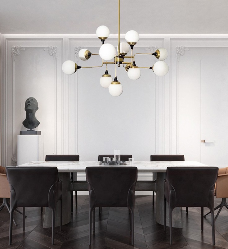 Светильник DZN1-2-76 ЧЕРНЫЙ+ЗОЛОТО ` D1000/H500/12/G9/60W