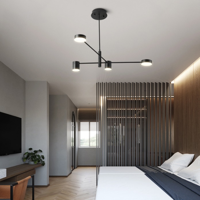 Светильник DZN1-6-118 ЧЕРНЫЙ ` D1050/H170/4/LED/20W/4000-4500K (1)