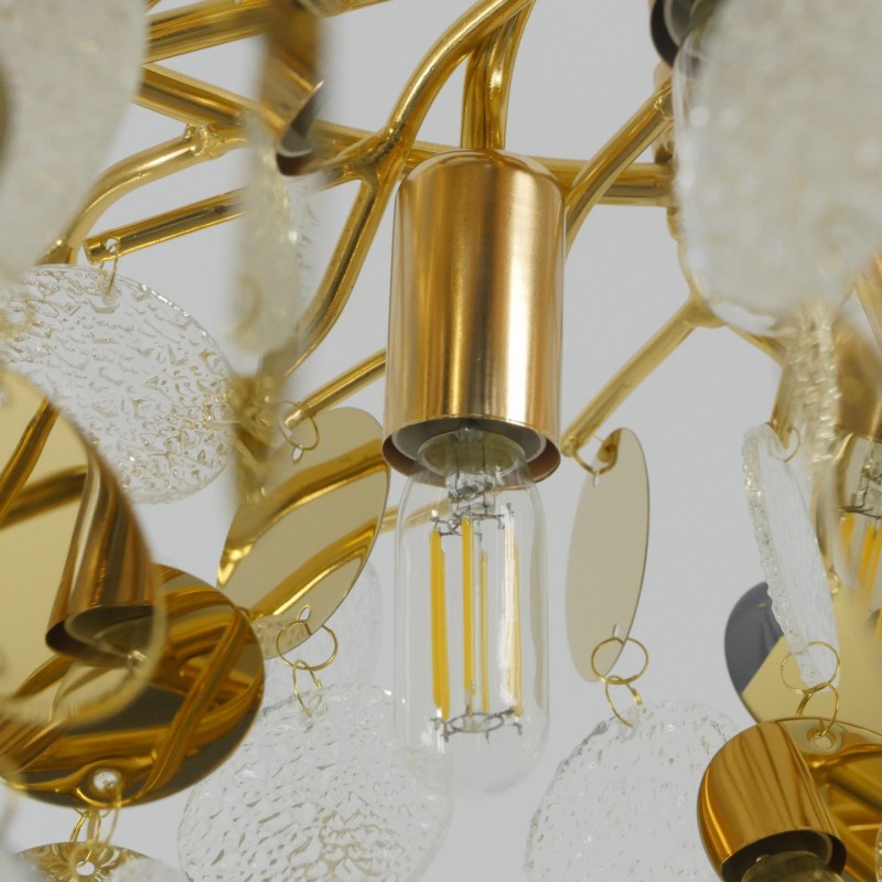 Светильник подвесной SPFD-9299 ЗОЛОТО D600*450/H1200/7/E14/40W без ламп VALDAORA