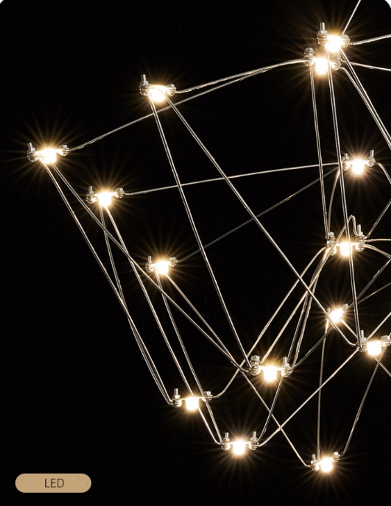 Светильник подвесной ElegantLight DZN-8203 MAT.CHROME ` D690/H20*150/80/LED/40W/3000K 22-10 SELENA