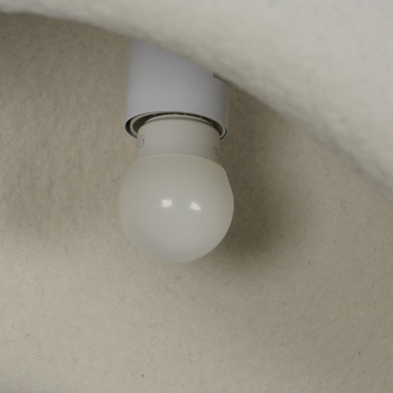 Светильник DZN-6111 БЕЛЫЙ ` D400*350/H1200/1/E27/60W белый шнур STONE 24-03