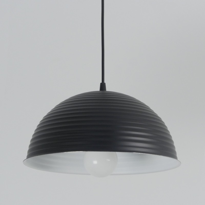 Светильник подвесной SPF-6116 ЧЕРНЫЙ+БЕЛЫЙ ` D300/H1150/1/E27/40W без ламп, черный провод SPFD PATIO