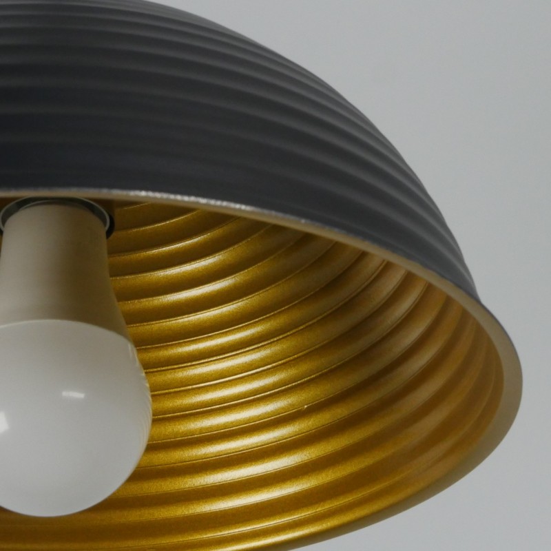 Светильник подвесной SPF-6118 ЧЕРНЫЙ+ЗОЛОТО ` D300/H1150/1/E27/40W без ламп, черный провод SPFD PATI