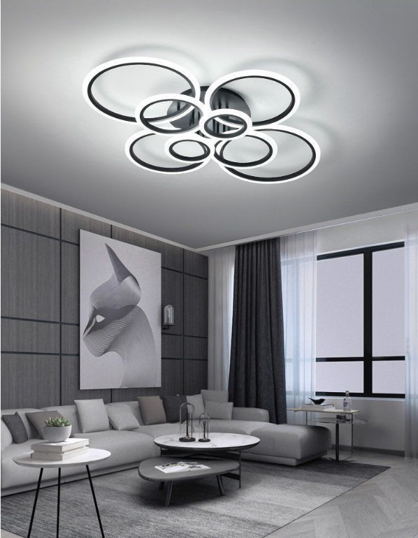 Светильник SPF-1643 BLACK/ЧЕРНЫЙ ` LED D860/H180/8/LED/160W 2.4G SPF22-04 (1)