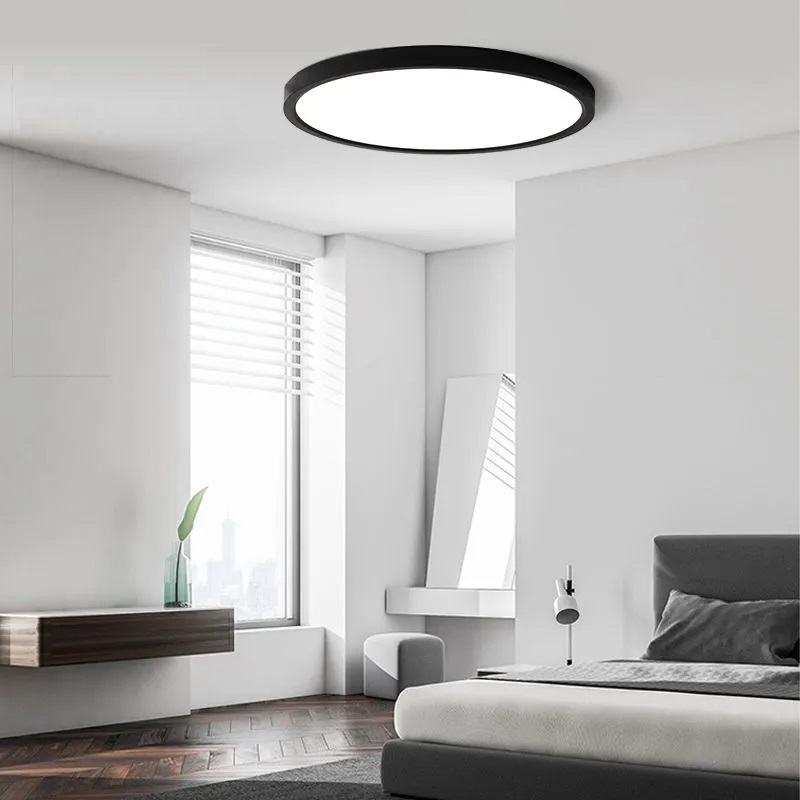 Светильник SPF-6137 ЧЕРНЫЙ ` D400/H25/1/LED/2*36W/3000-4500-6100K c ПДУ SLIM 25-02 (1/10)