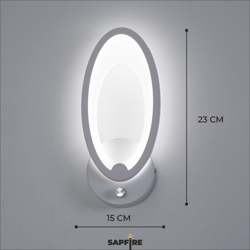 Светильник SPF-4843 WHITE/БЕЛЫЙ ` D230/H150/1/LED/12W/3000-6500K с выкл SPF24-07 (1/12)