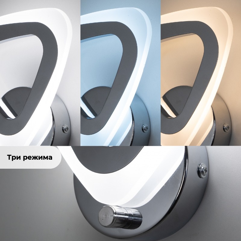 Светильник SPF-4848 CHROME/РОМ ` D150/H150/1/LED/12W/3000-6500K с выкл SPF23-04 (1/12)