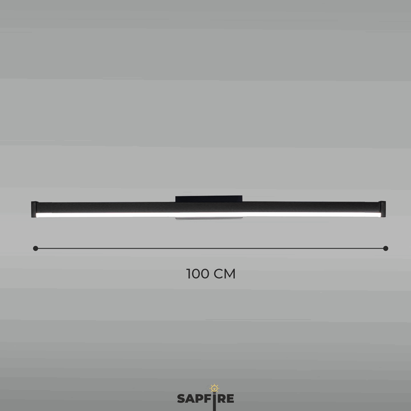Светильник настенный SPF-4862 BLACK/ЧЕРНЫЙ ` 1000мм 24-85W с выключателем MIRROR 24-07(1 из 25 шт