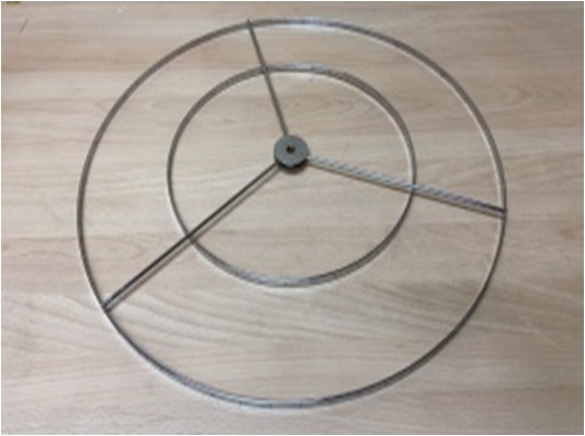 Каркас металлический (хром) D500+300 с отверстиями для декора 60/36шт, с центр отв 11мм, SPFR26389