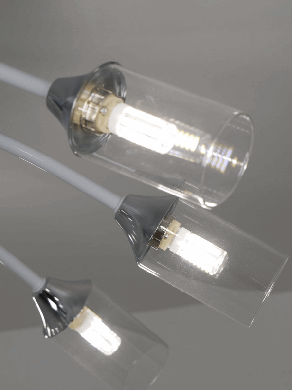 Светильник потолочный SAPFIR SPFD-9475 Белый/ром/White/Chrome ` /D900/H200/12/G9/120W/без ламп Arac