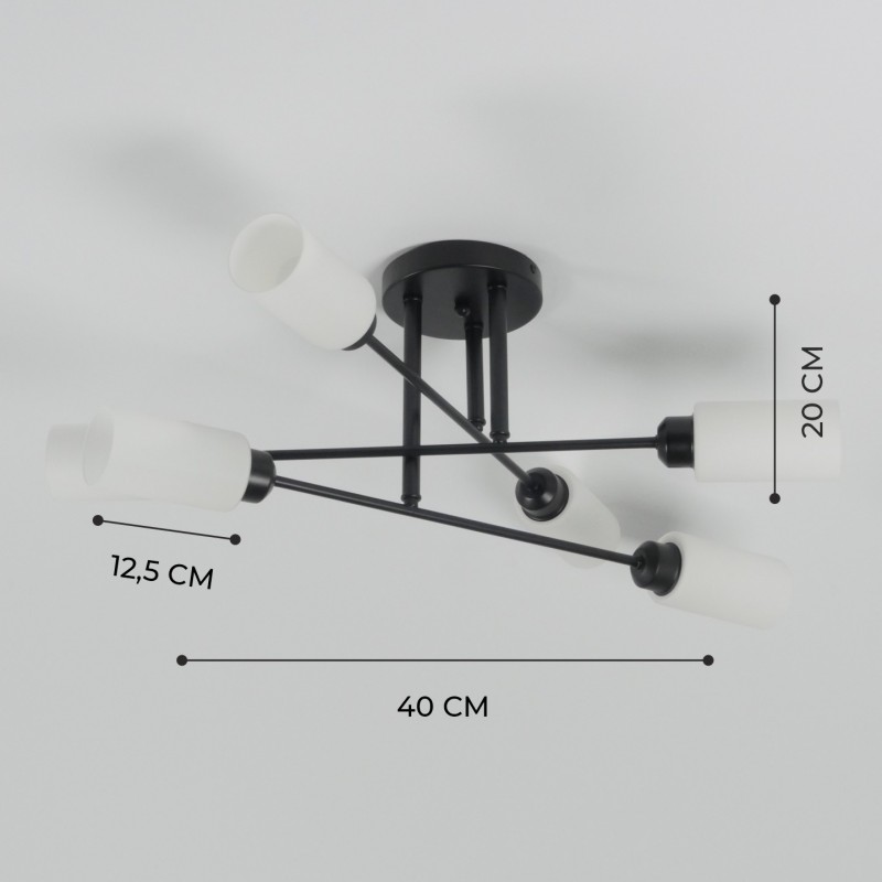 Светильник потолочный SAPFIR SPF-9522 ЧЕРНЫЙ D800/H250/6/E27/60W/без ламп QUAR6 SPFD