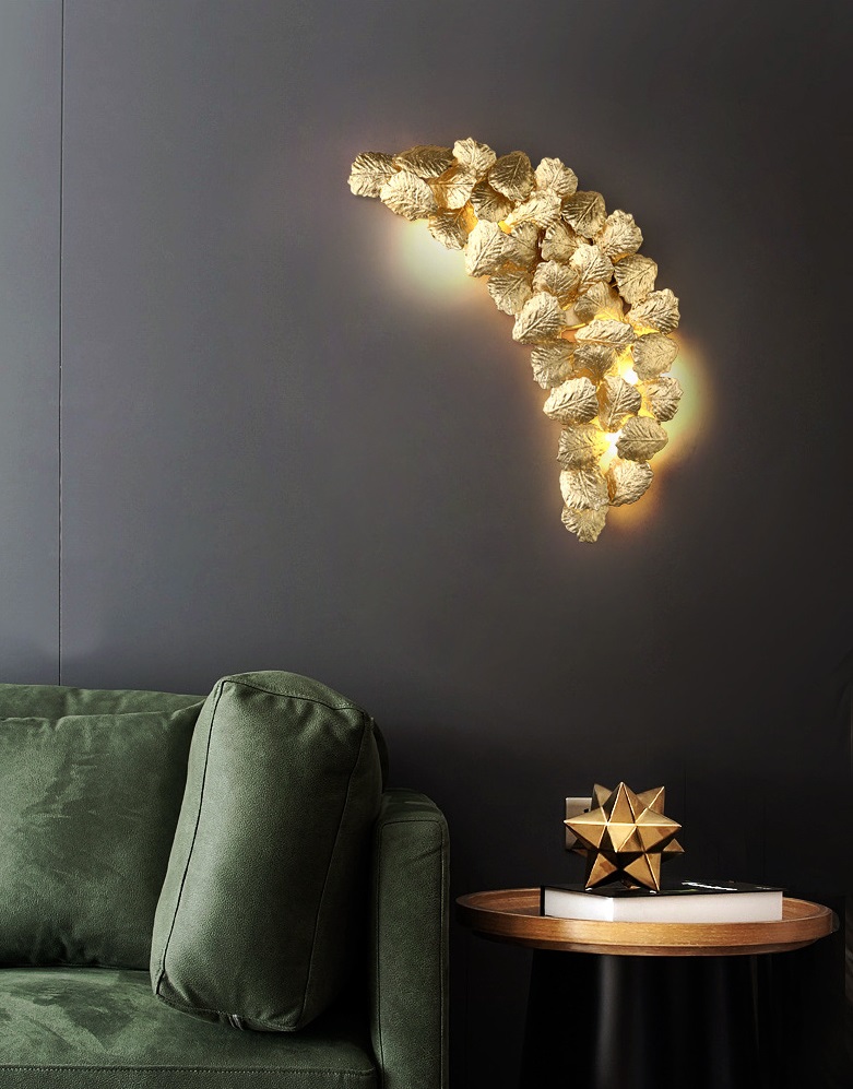 Светильник панно ElegantLight DZN-6313 ЗОЛОТО ` D600*200/H100/4/G9/40W GOLDENFLOWER