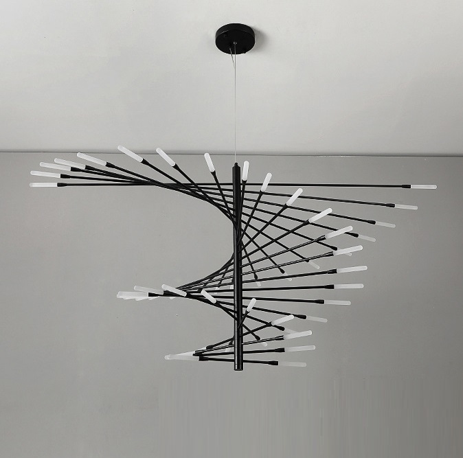 Светильник ElegantLight DZN-6314 ЧЕРНЫЙ ` D1400/H700+1000/50/LED/50W/4000K SPOKES VSST