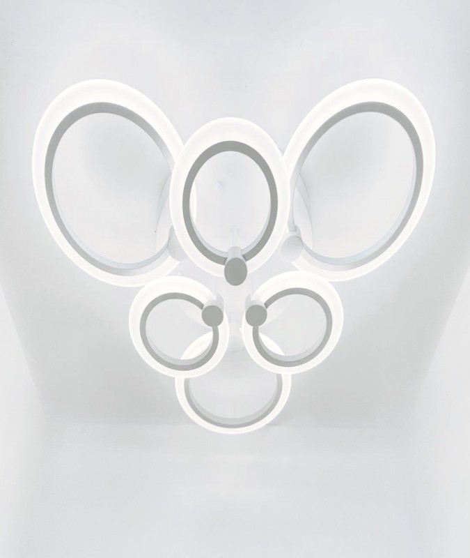 Светильник T5080/3+3 WHITE/БЕЛЫЙ (1C2276) D600/H120/6/LED/120W DIMMER ПДУ 2.4 SPF21-7 Марлоу