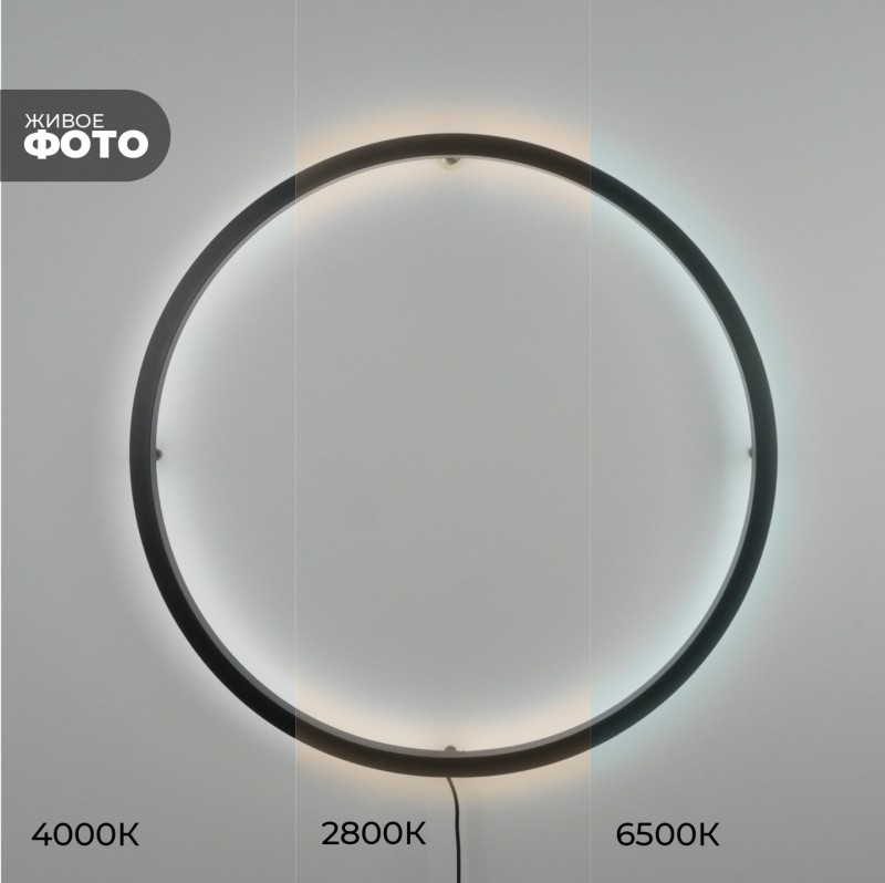 Светильник ElegantLight DZN-11112 ЧЕРНЫЙ ` D600/H60/1/LED/15W/2800-6500K без ПДУ GUARD-LU23-12