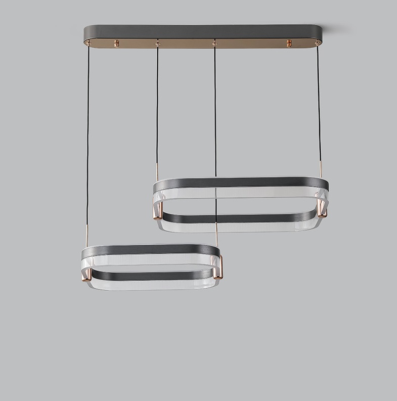 Светильник ElegantLight DZN-11126 ЧЕРНЫЙ АЛЮМИНИЙ / ЗОЛОТО ` D500*500+400*400/H1500/2/LED/130W/2.4G