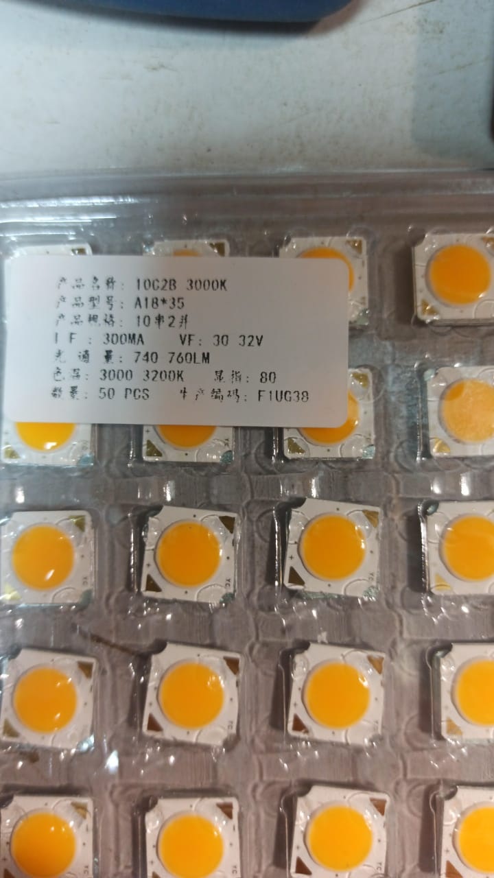 Светодиод 10W 3000-3200K 300mA SPFR