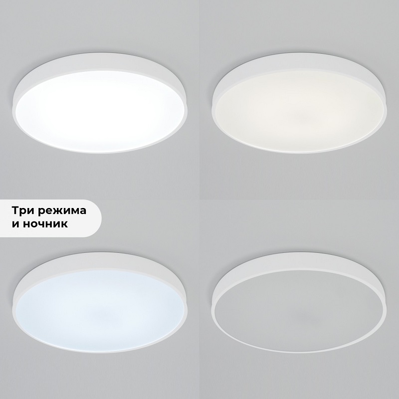 Люстра 8040 36W*2 металл круг белый D 500