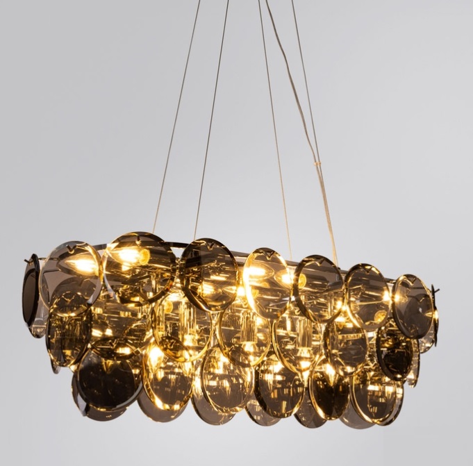 Светильник подвесной DZN-54940 РОМ ` D880*400/H280*1000/13/E14/.W/провод прозрачный D-VINARE