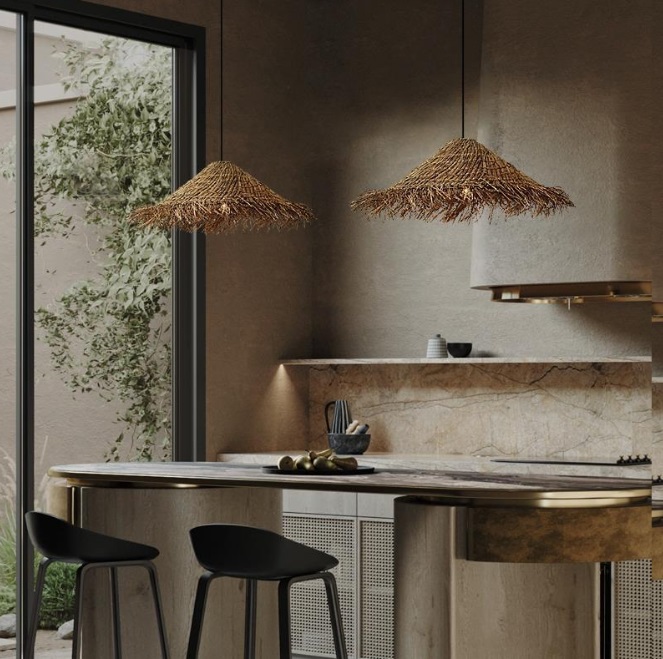 Светильник DZN-13479 РОТАНГ ` D600/H1500/1/E27/20W RATTAN WABI-SABI