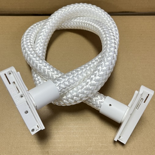 Светильник трековый SPF-13516 БЕЛЫЙ/БЕЛЫЙ ` D22/H1500/1/LED/15W/4000K в тканевой оплётке FLEY 24-