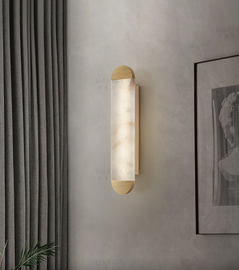 Светильник настенный DZN-65094 ЗОЛОТАЯ БРОНЗА / МРАМОР ` D120/H600/1/LED/10W/4500K ENDLESS