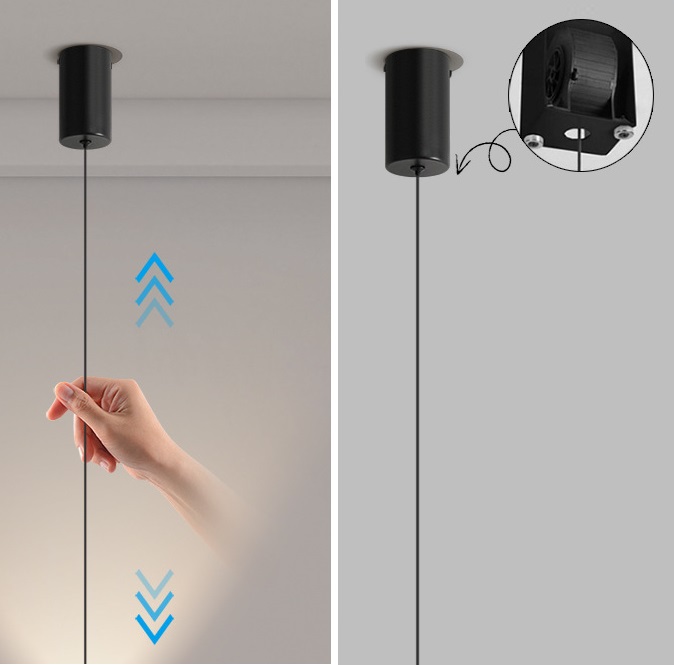 Светильник DZN-13523 ЧЕРНЫЙ ` D120/H2000/1/LED/3W/4500K UNITON механизм подъёма