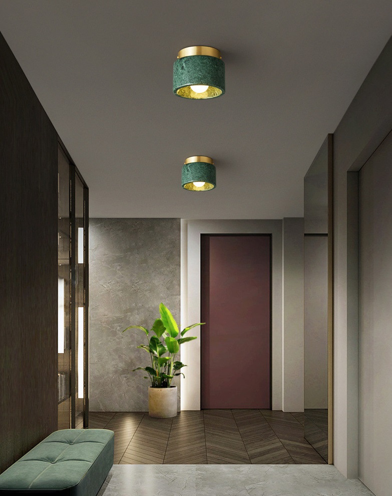 Светильник DZN-13581 ЗЕЛЁНЫЙ МРАМОР ` D150/H100/1/E27/40W MARBLE