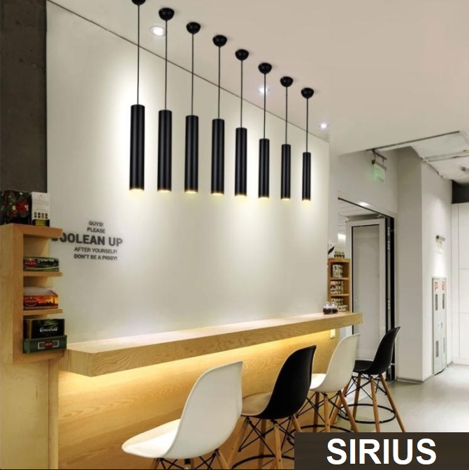 Светильник Elegant SPF-10213 BLACK/ЧЕРНЫЙ ` D55/H300/1/GU10/50W SIRIUS лампа в комплекте 24-03 (1/3