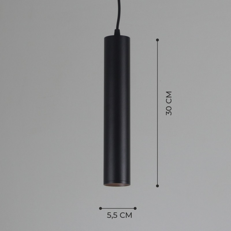 Светильник Elegant SPF-10213 BLACK/ЧЕРНЫЙ ` D55/H300/1/GU10/50W SIRIUS лампа в комплекте 24-03 (1/3