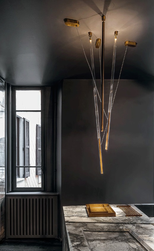 Светильник DZN-13628 БРОНЗА ` D60/H1200+1000/1/LED/5W/2800K Skyfall