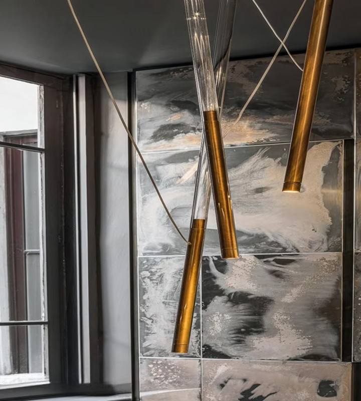 Светильник DZN-13628 БРОНЗА ` D60/H1200+1000/1/LED/5W/2800K Skyfall